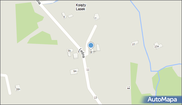 Tyczyn, Leśna, 8, mapa Tyczyn