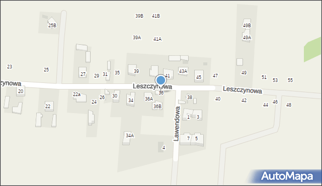 Umiastów, Leszczynowa, 36, mapa Umiastów