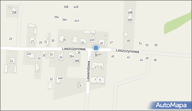 Umiastów, Leszczynowa, 38, mapa Umiastów