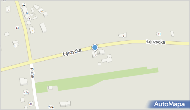 Uniejów, Łęczycka, 8, mapa Uniejów