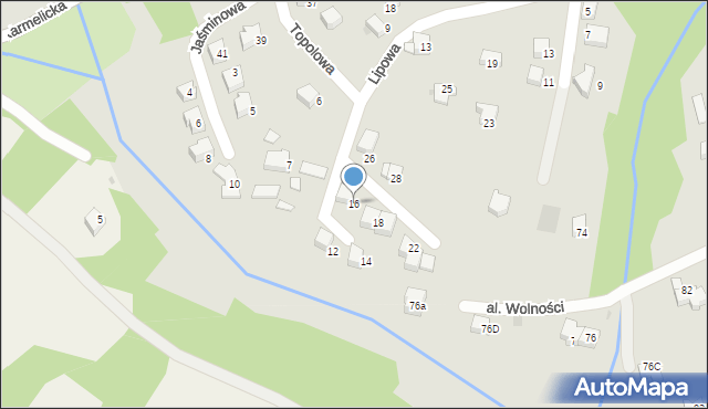 Wadowice, Leszczynowa, 16, mapa Wadowice