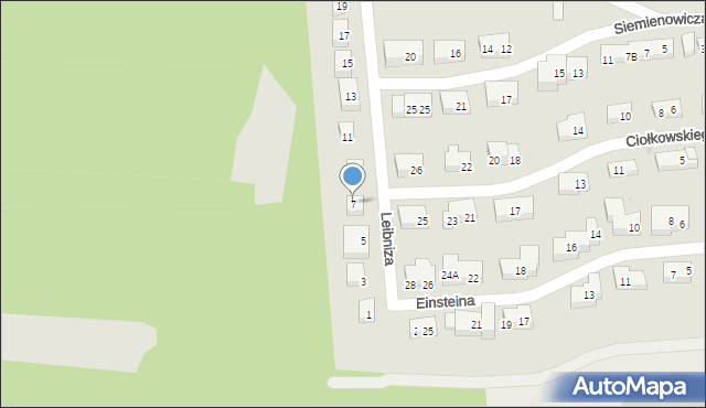 Warszawa, Leibniza Gottfrieda, 7, mapa Warszawy