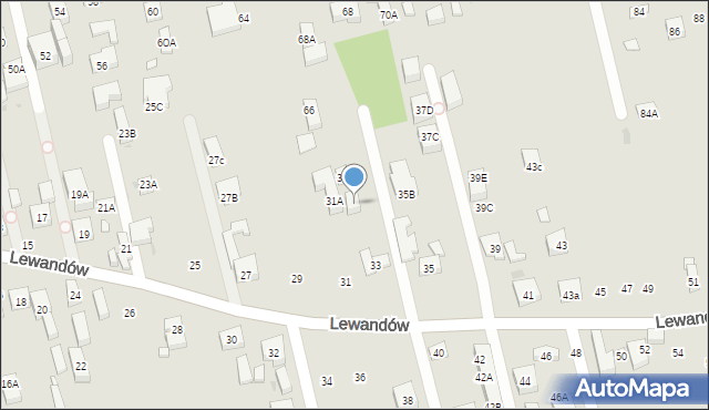 Warszawa, Lewandów, 33A, mapa Warszawy