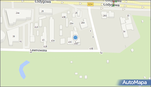 Warszawa, Lewinowska, 43D, mapa Warszawy