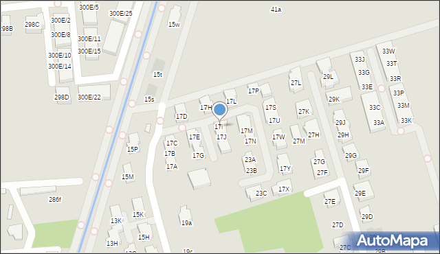 Warszawa, Lebiodowa, 17i, mapa Warszawy