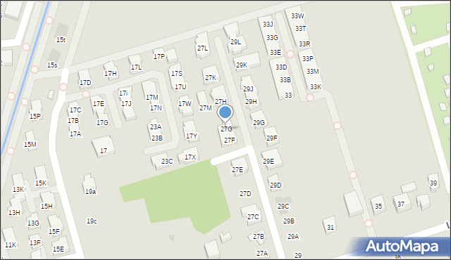 Warszawa, Lebiodowa, 27G, mapa Warszawy