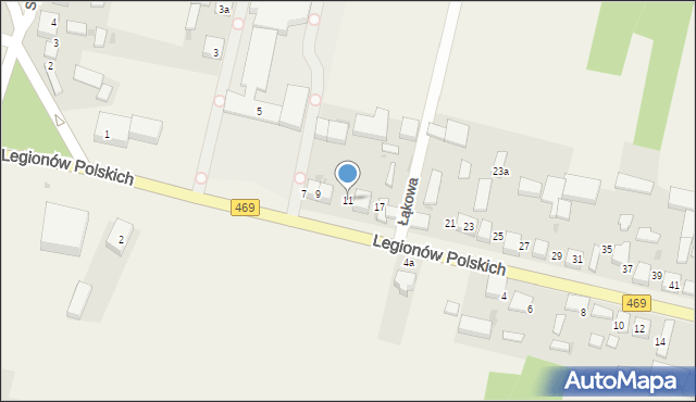 Wartkowice, Legionów Polskich, 11, mapa Wartkowice