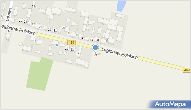 Wartkowice, Legionów Polskich, 16, mapa Wartkowice