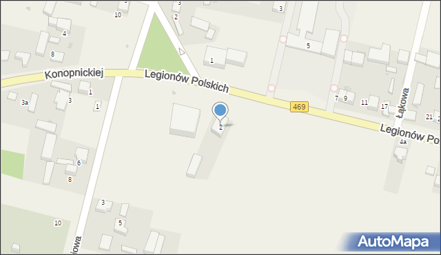 Wartkowice, Legionów Polskich, 2, mapa Wartkowice