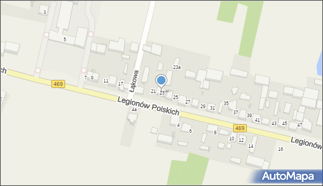 Wartkowice, Legionów Polskich, 23, mapa Wartkowice