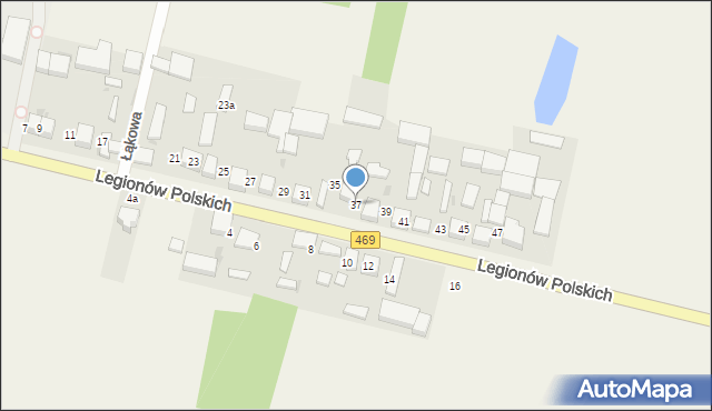 Wartkowice, Legionów Polskich, 37, mapa Wartkowice