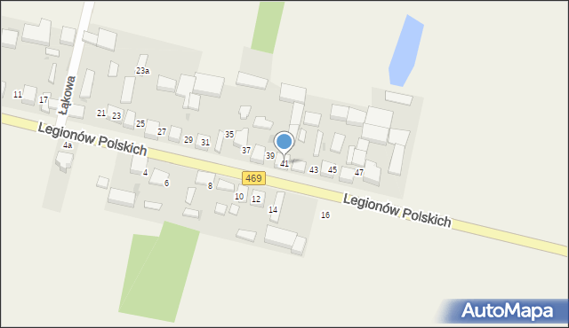 Wartkowice, Legionów Polskich, 41, mapa Wartkowice