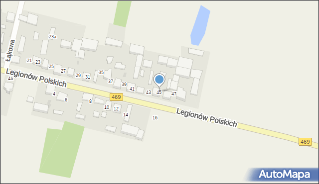 Wartkowice, Legionów Polskich, 45, mapa Wartkowice