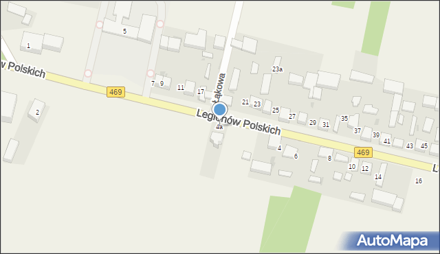 Wartkowice, Legionów Polskich, 4a, mapa Wartkowice