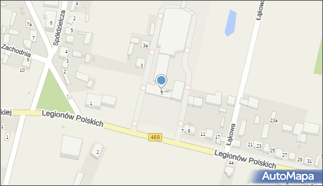 Wartkowice, Legionów Polskich, 5, mapa Wartkowice