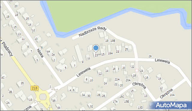 Wejherowo, Lelewela Joachima, 13, mapa Wejherowo