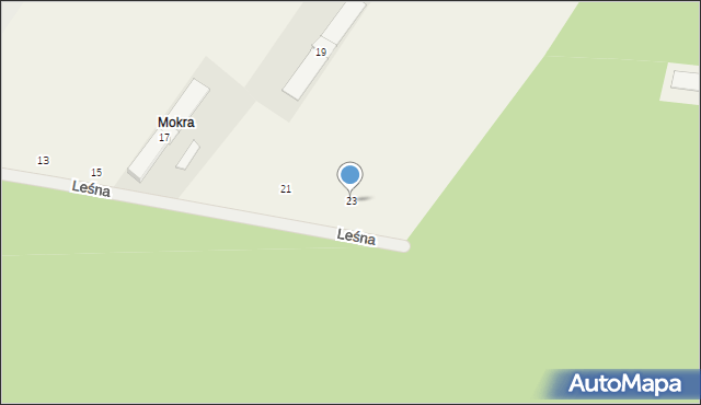 Widna Góra, Leśna, 23, mapa Widna Góra