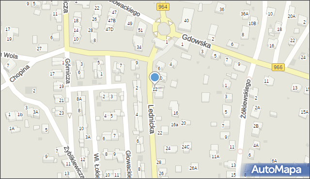 Wieliczka, Lednicka, 12, mapa Wieliczka