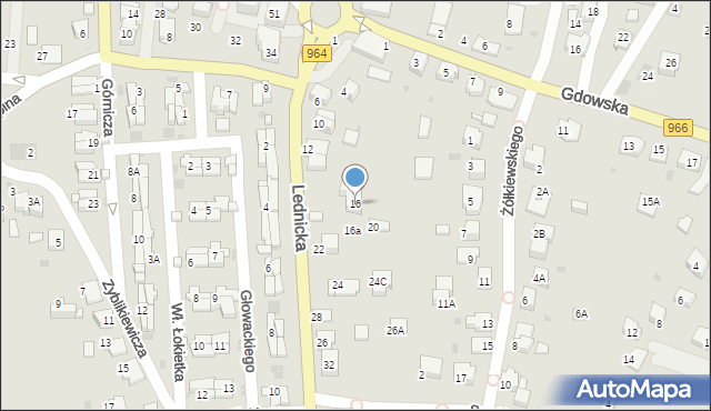 Wieliczka, Lednicka, 16, mapa Wieliczka