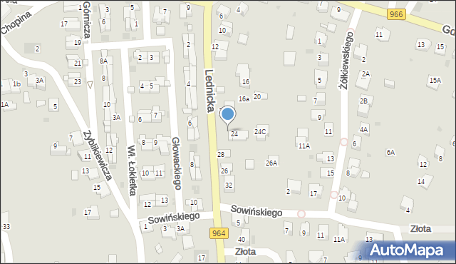 Wieliczka, Lednicka, 24A, mapa Wieliczka