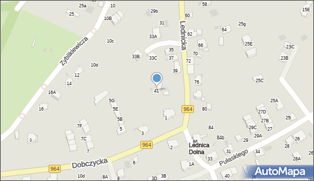 Wieliczka, Lednicka, 41, mapa Wieliczka