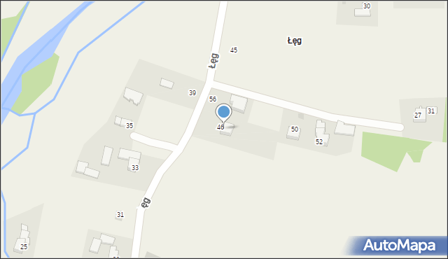 Wieprz, Łęg, 54, mapa Wieprz