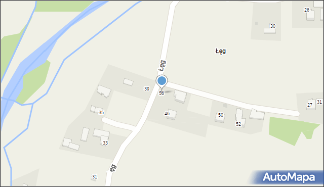 Wieprz, Łęg, 56, mapa Wieprz