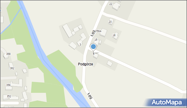 Wieprz, Łęg, 6, mapa Wieprz