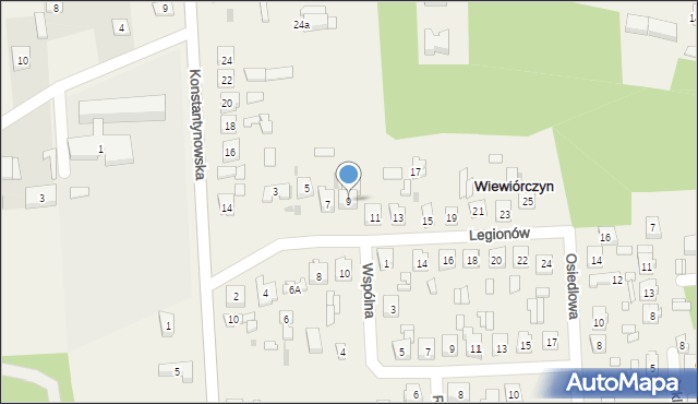 Wiewiórczyn, Legionów, 9, mapa Wiewiórczyn