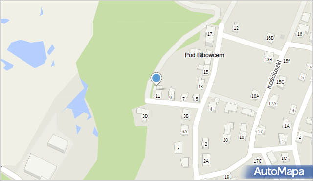 Wilamowice, Leśna, 11a, mapa Wilamowice