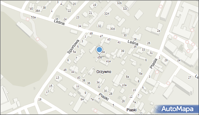 Włocławek, Leśna, 43b, mapa Włocławka