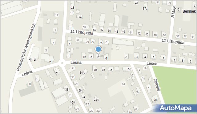 Włoszakowice, Leśna, 1f, mapa Włoszakowice