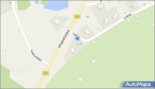 Wodnica, Leśna, 4, mapa Wodnica