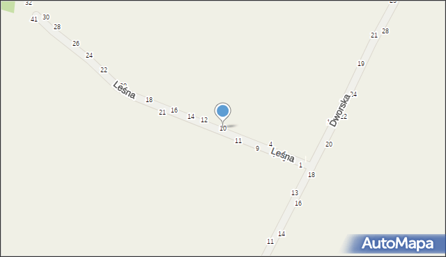 Wola Kalinowska, Leśna, 10, mapa Wola Kalinowska