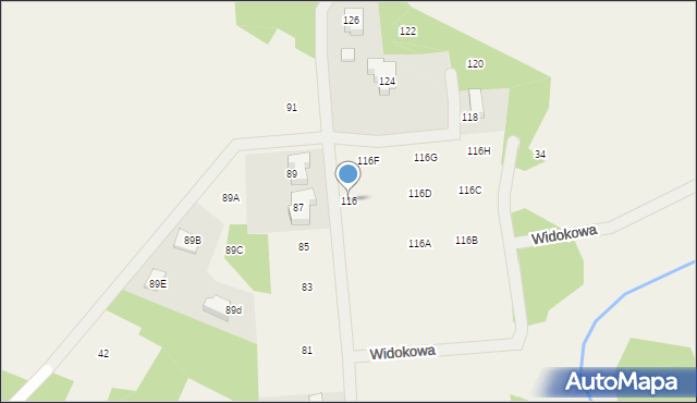 Wólka Radzymińska, Leśna, 116, mapa Wólka Radzymińska