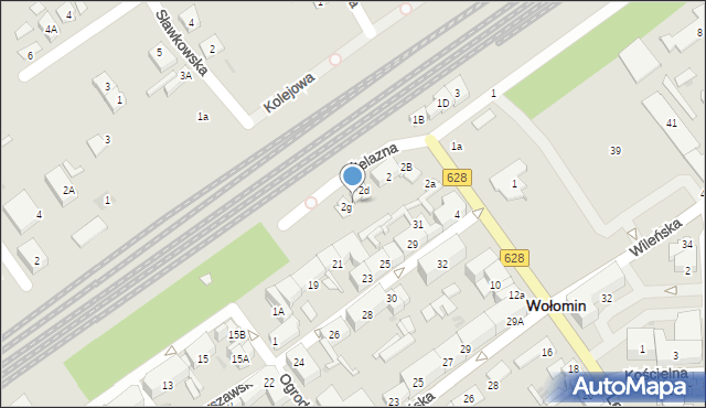 Wołomin, Legionów, 2f, mapa Wołomin