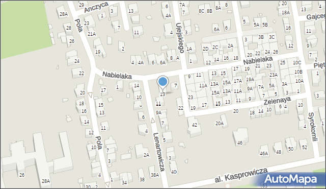 Wrocław, Lenartowicza Teofila Aleksandra, 13, mapa Wrocławia