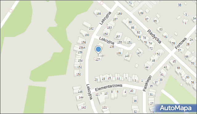 Wrocław, Lekcyjna, 129, mapa Wrocławia