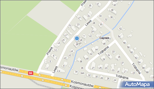 Wrocław, Lewa, 16, mapa Wrocławia