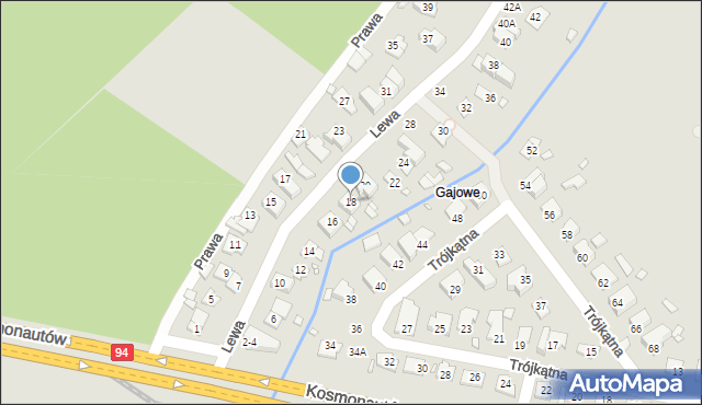 Wrocław, Lewa, 18, mapa Wrocławia