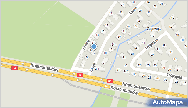 Wrocław, Lewa, 7, mapa Wrocławia