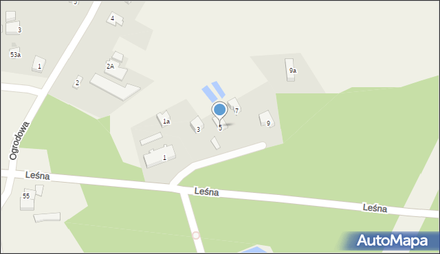 Wrzosowa, Leśna, 5, mapa Wrzosowa