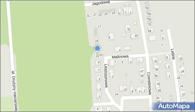 Wschowa, Leszczynowa, 11, mapa Wschowa