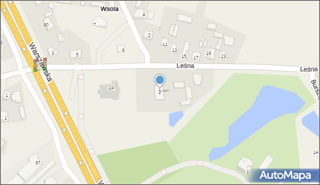 Wsola, Leśna, 2, mapa Wsola