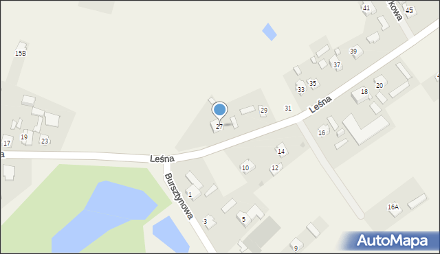 Wsola, Leśna, 27, mapa Wsola