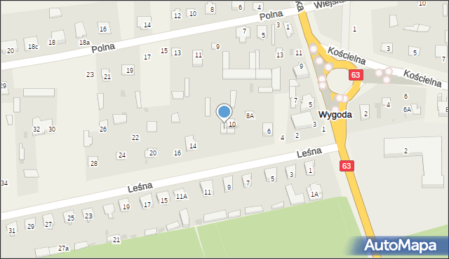 Wygoda, Leśna, 12, mapa Wygoda