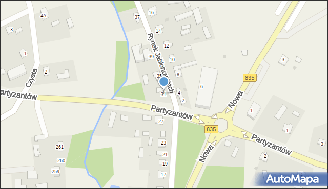 Wysokie, Leśna, 31, mapa Wysokie