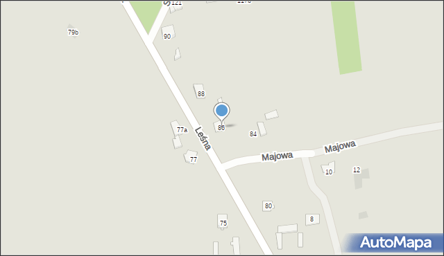 Wyszków, Leśna, 86, mapa Wyszków