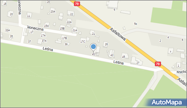 Żabieniec, Leśna, 41, mapa Żabieniec
