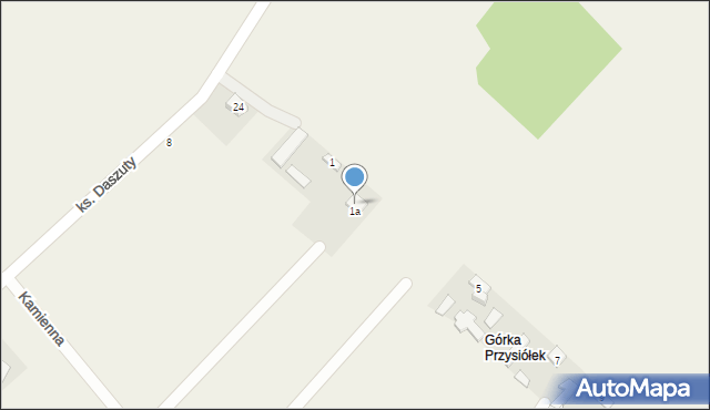 Zaborze, Leśna, 1a, mapa Zaborze